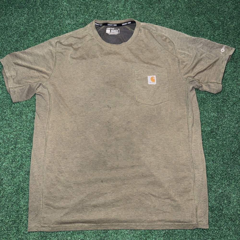Carhartt Green Relaxed Fit‎ T Shirt Men's Size Large V43